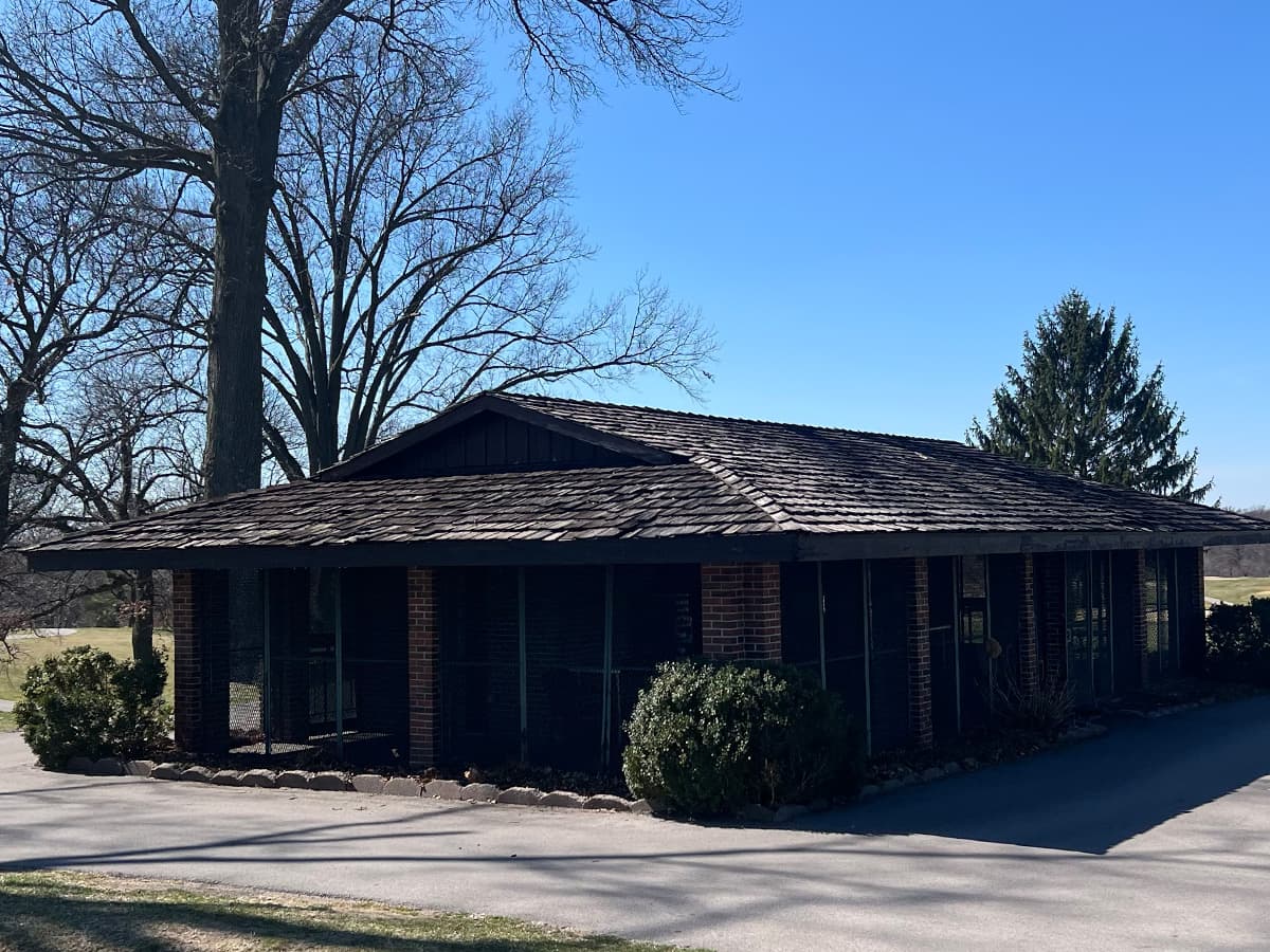 Before — Cedar Shake Replacement — Golf Club Pavilion