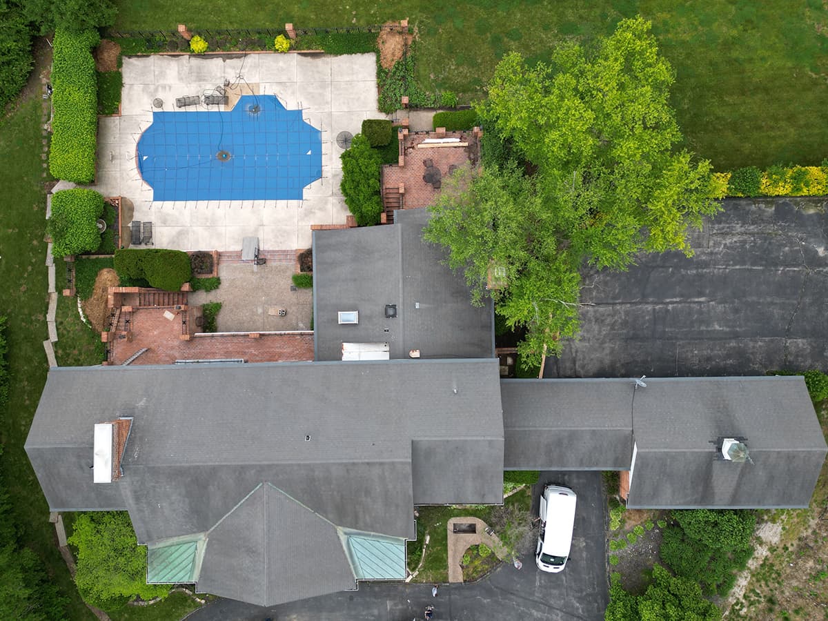 Before — Luxury Estate Full Asphalt Shingle Replacement