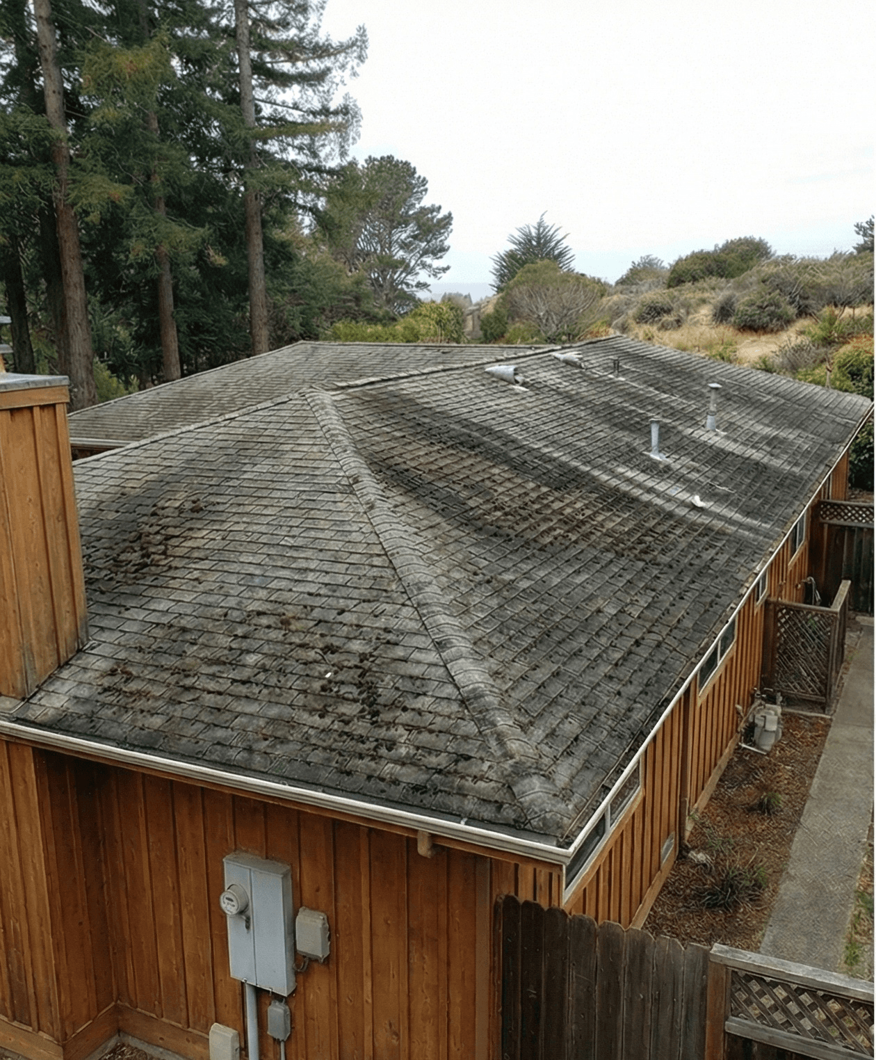 Before — Emergency Roof Replacement — Active Leak, Hilltop